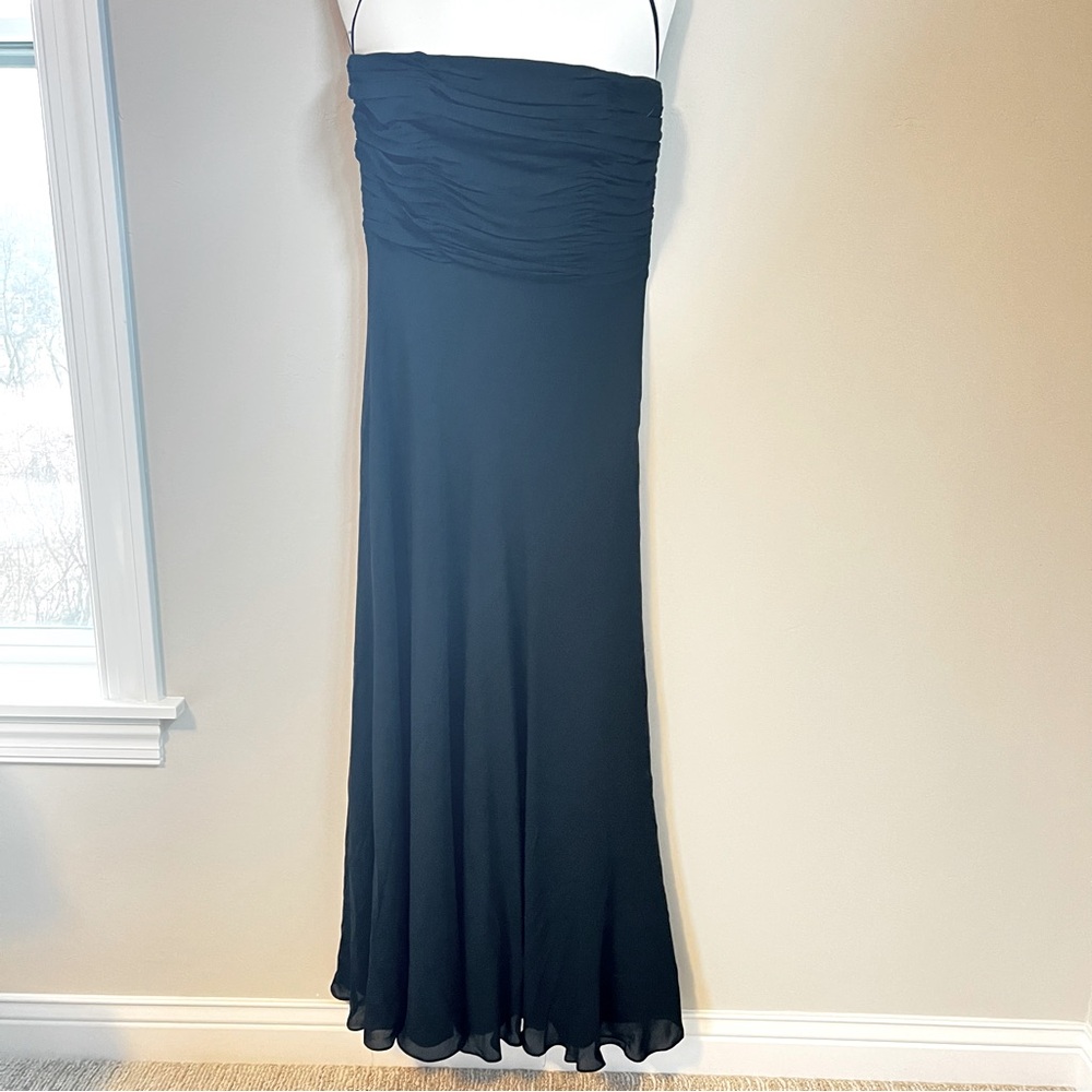 Lauren Ralph Lauren silk strapless A-line maxi formal dress size 6